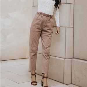 BOHME Kennedy Paperbag Denim in Mauve